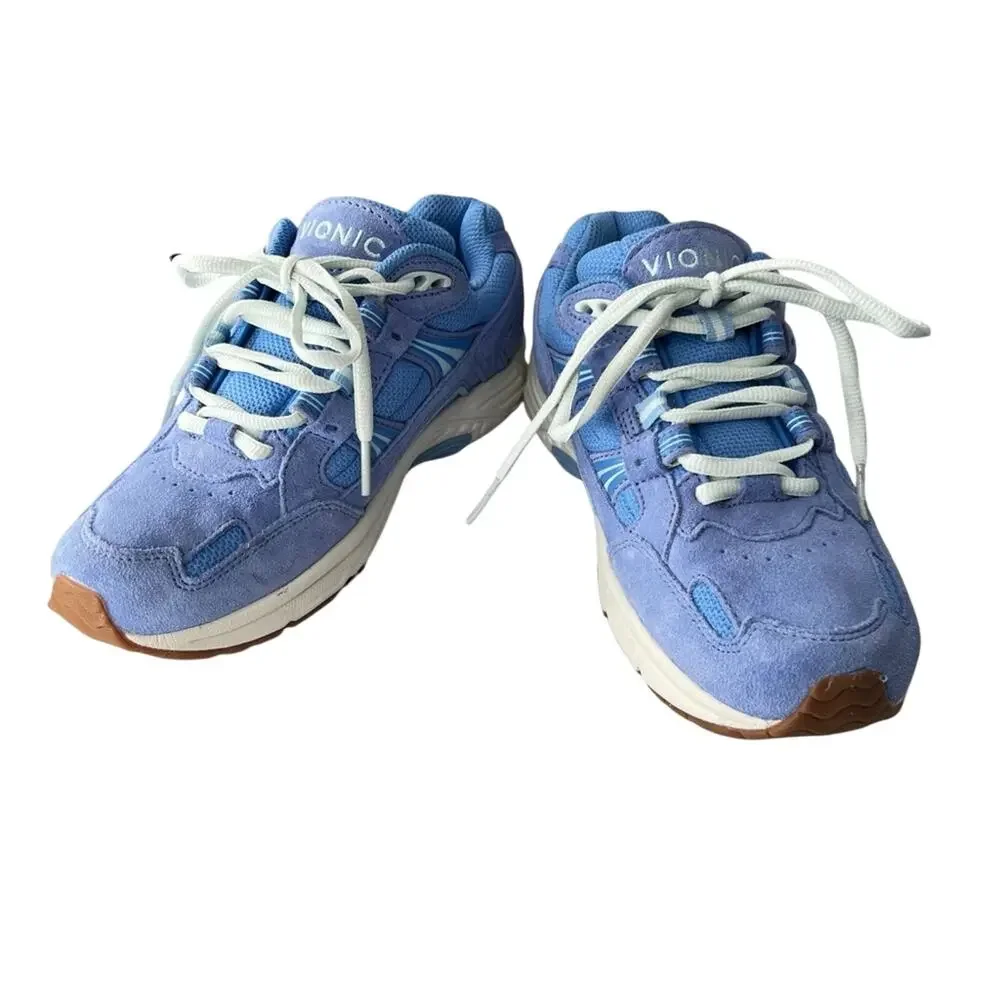 Vionic 23Walk Classic Walking Sneakers Size 5 Blue Azure Suede Arch Support Bio